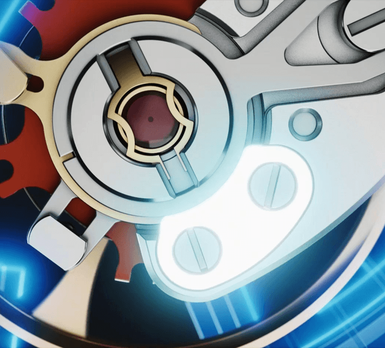 緩急針を固定する「スプリングシール」